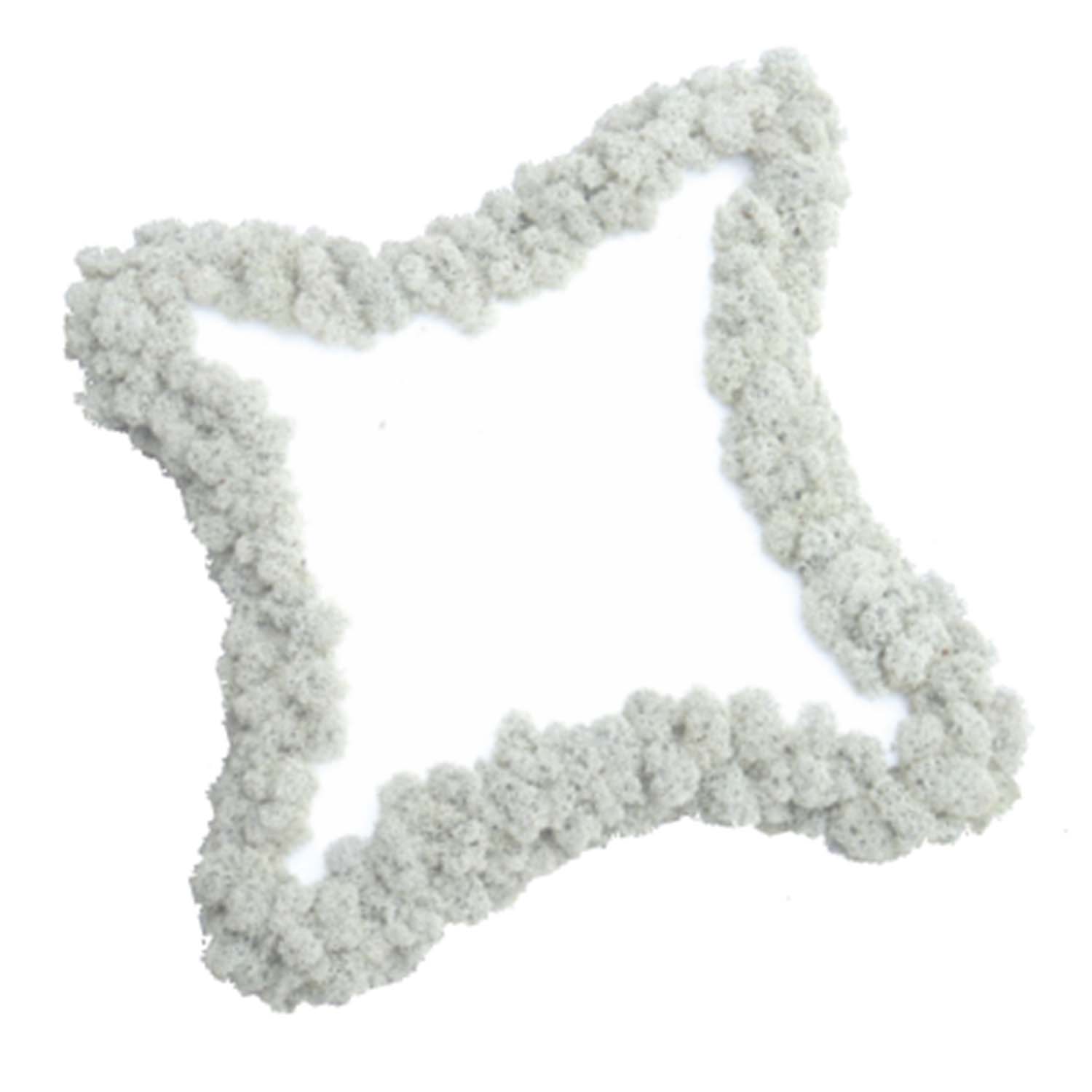 Kissen Islandmoosteil - randgesteckt - 25 cm