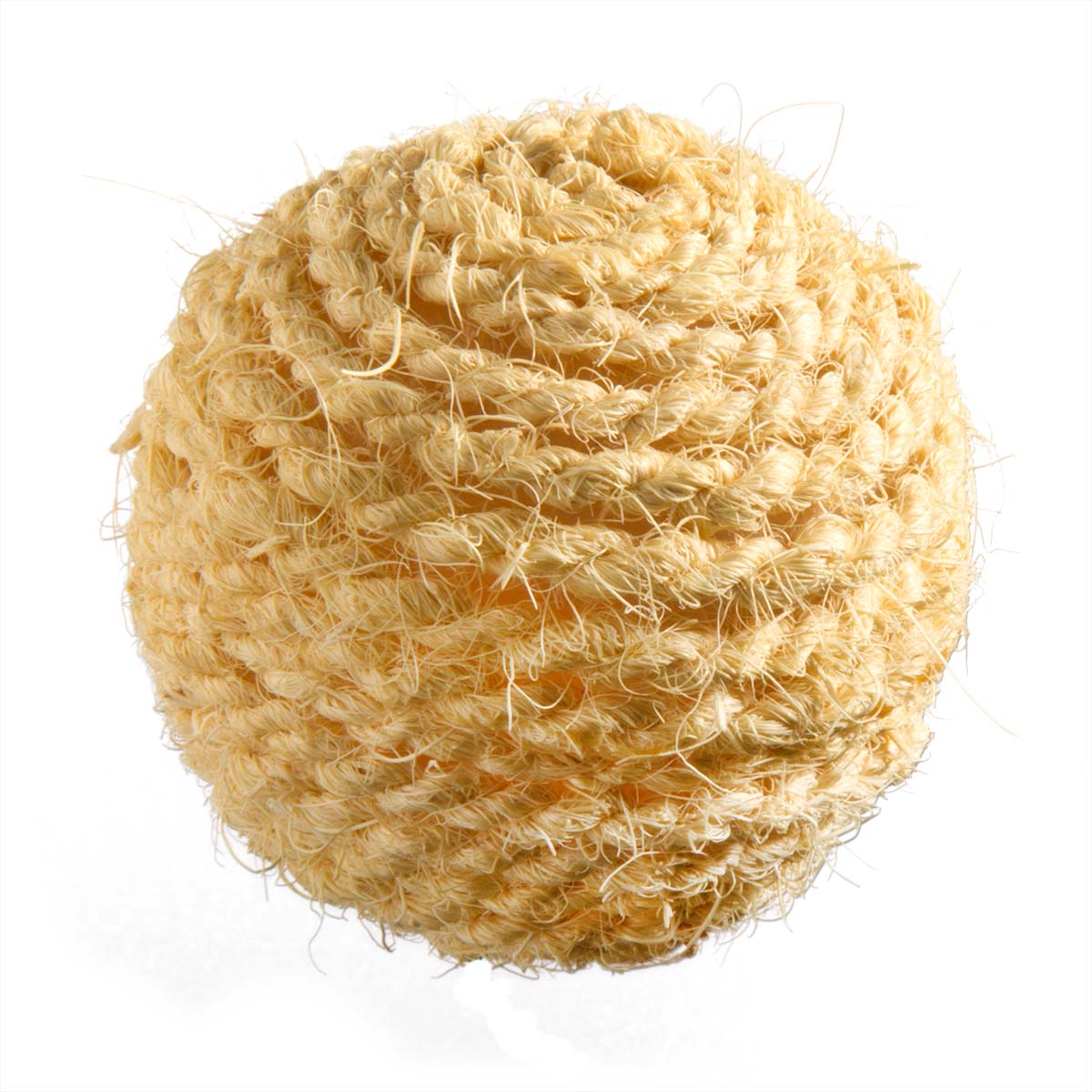 Dekoball mit Kordel - gebleicht